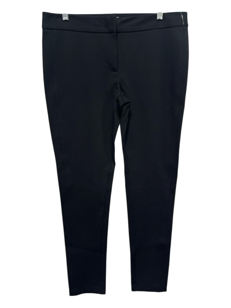 Armani Collezioni Size 10 Black Viscose Zip & Hook Closure High Rise Pants