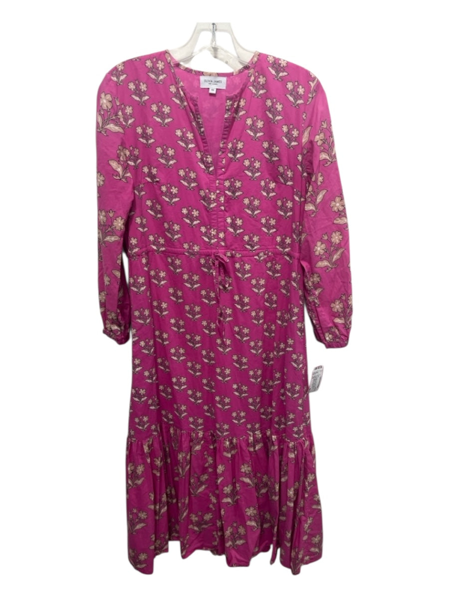 Olivia James the Label Size XS Pink & Beige Cotton floral print Dress