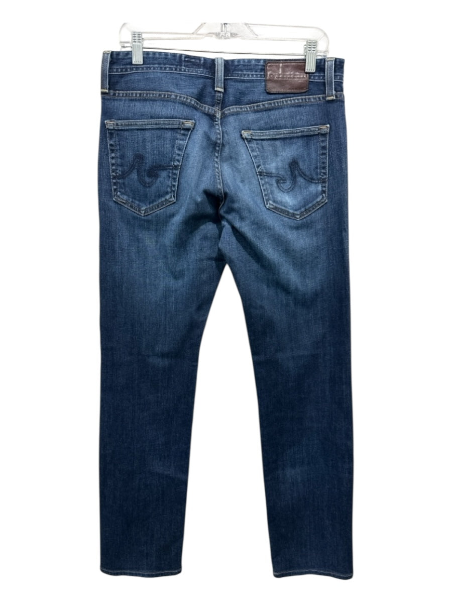 AG Size 31 med light wash Cotton Blend Solid Jean Men's Pants