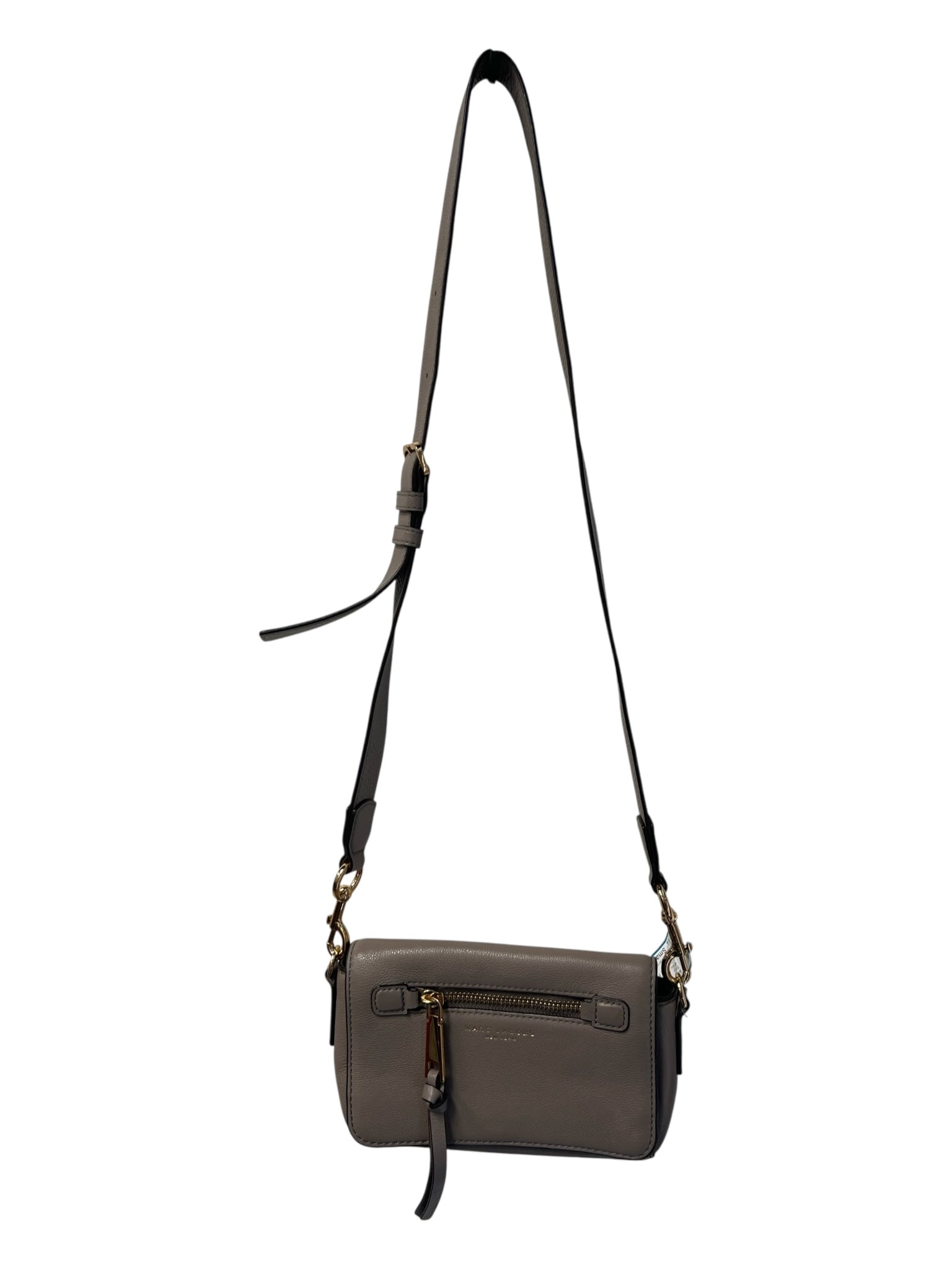 Marc Jacobs Gray Gold Hardware Shoulder & Crossbody Exterior Zipper Flap Bag