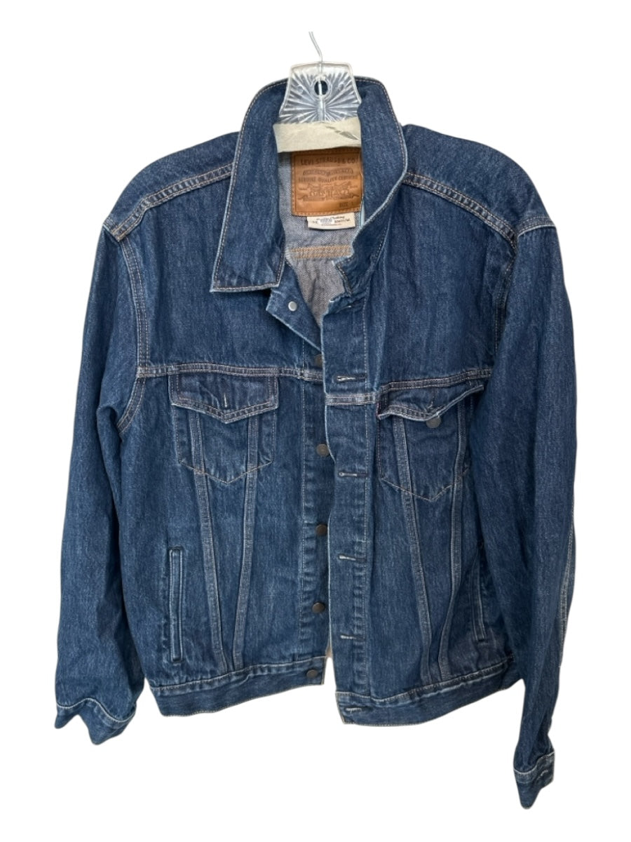 Levi's Size L Dark Wash Cotton Denim Men's Jacket