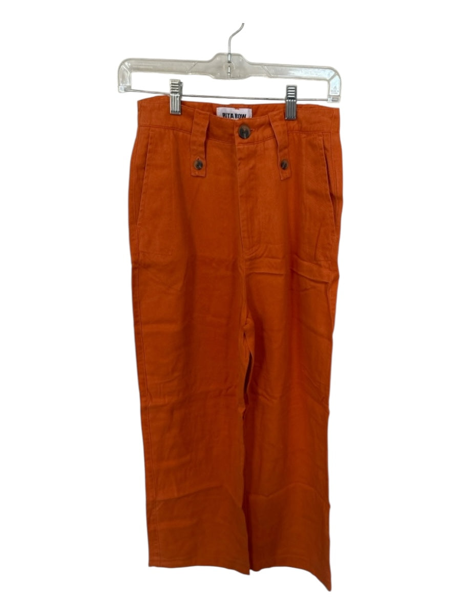 Rita Row Size M Orange Lycocell High Waist Wide Leg Pants