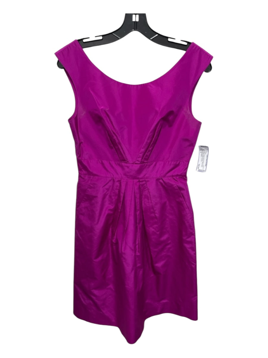 Kate Spade Size 4 Fuschia Silk Shoulder Shraps Pleated Detail Pockets Dress