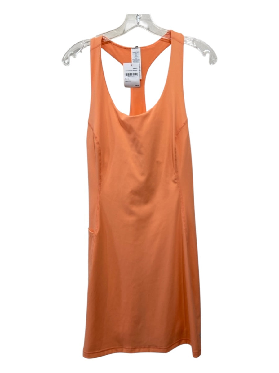 Sweaty Betty Size Medium Orange Polyamide Blend Racerback Athletic Dress