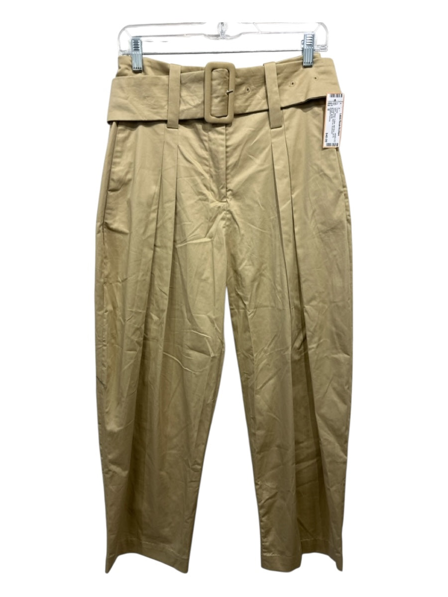 English Factory Size S Beige Cotton Mid Rise zip fly Straight Leg Belt Inc Pants