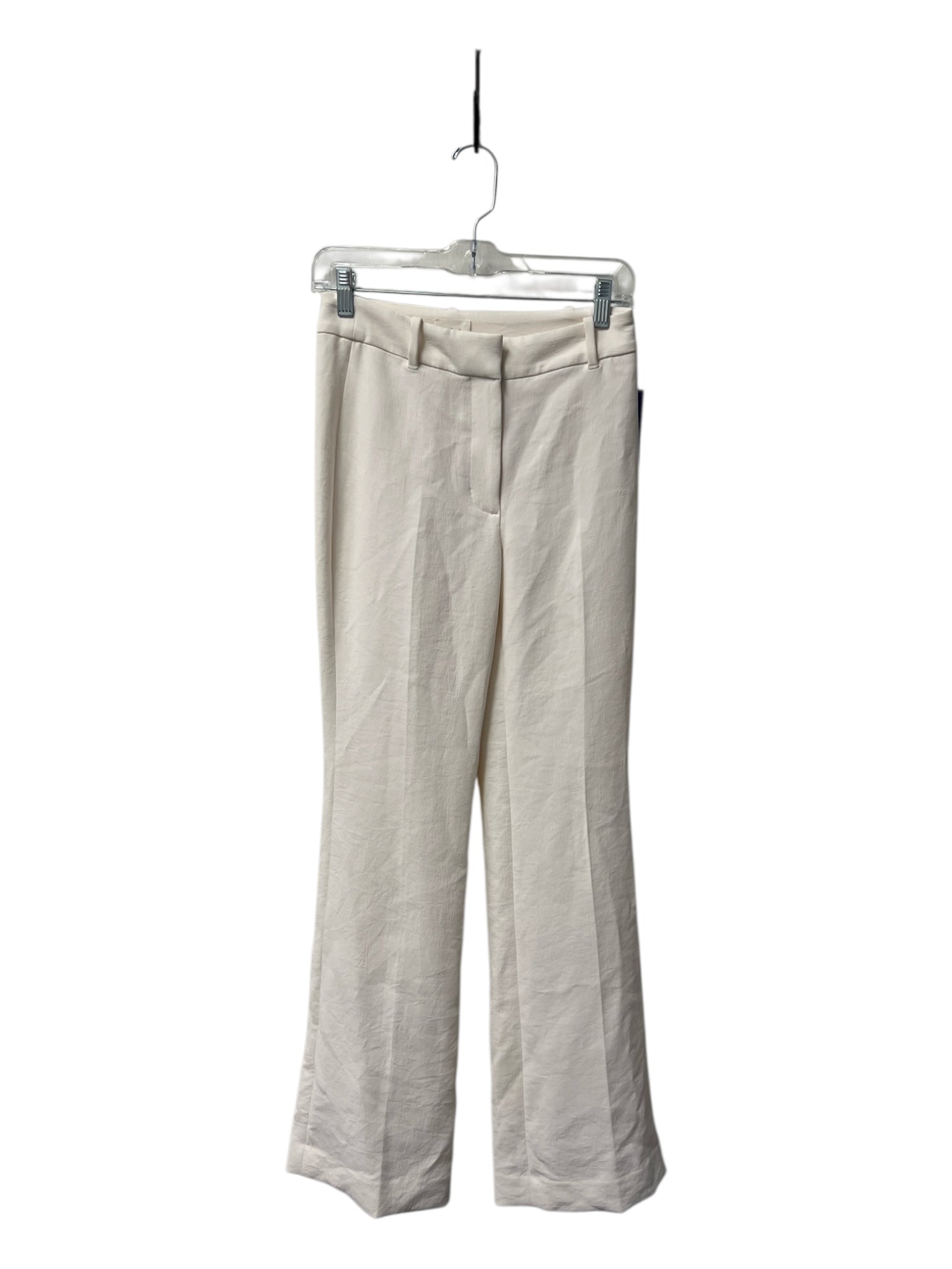 Wilfred Size 2 White Polyester Straight Leg zip fly Belt loops High Waist Pants