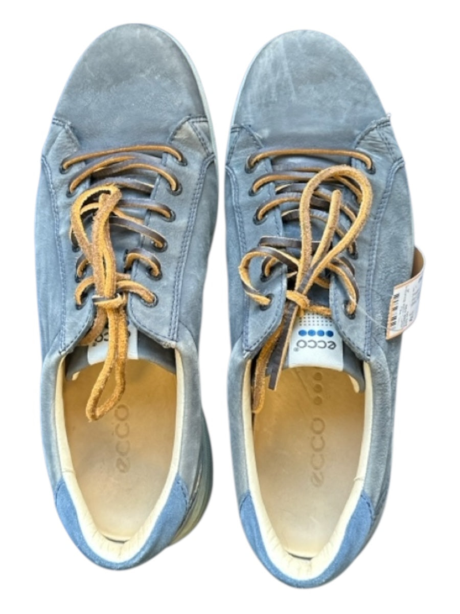 ecco Shoe Size 45 Gray & Brown Leather Leather Accents Athletic Men's Sneakers