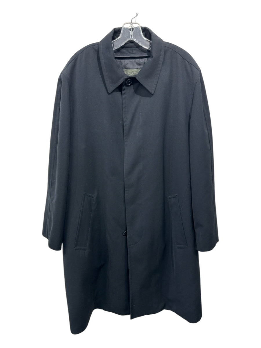 Ermenegildo Zegna Size M Black Polyester Lined Concealed buttons Collared Coat