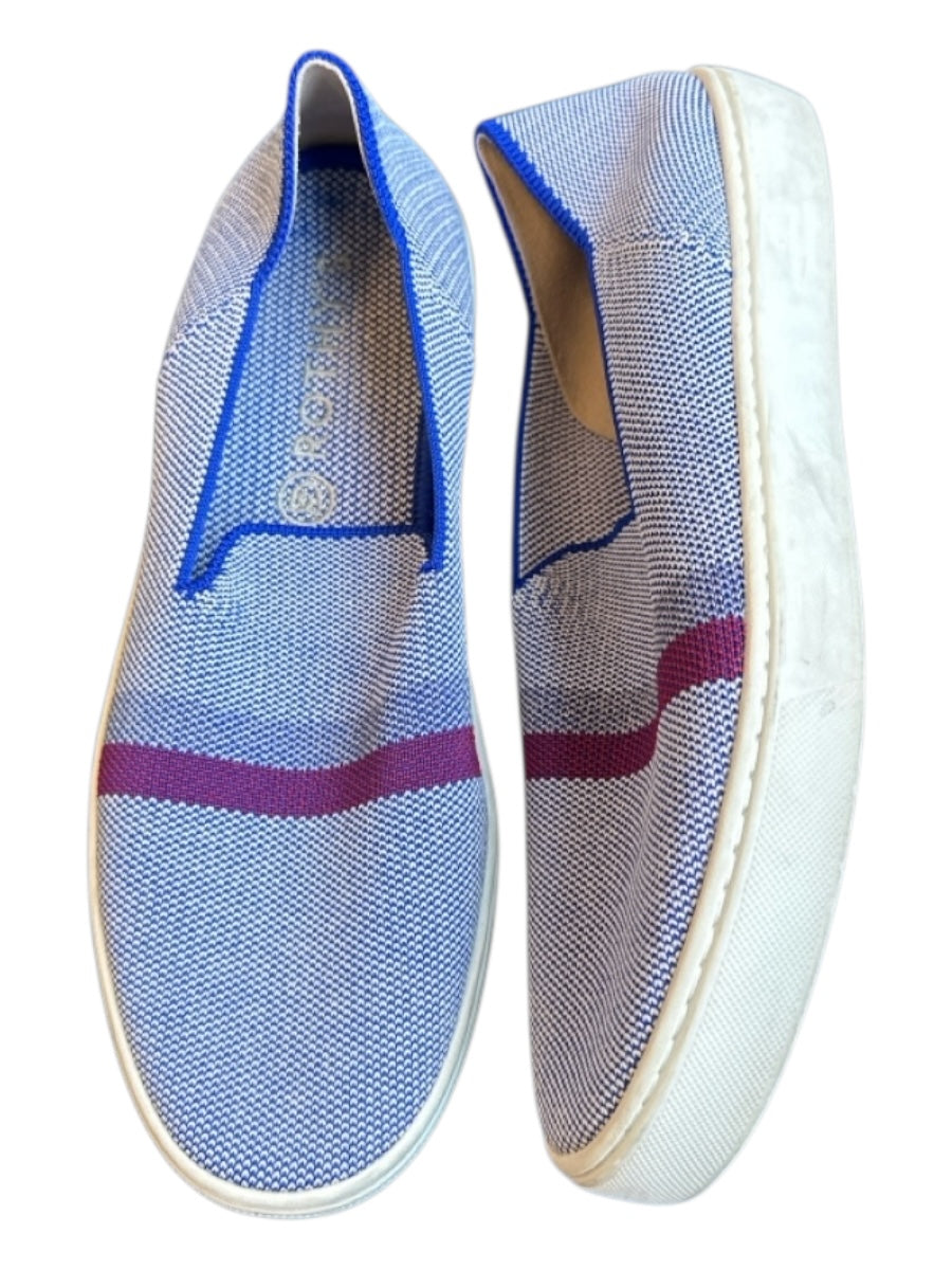 Rothy's Shoe Size 9 Blue & Red Recycled Plastic Laceless Athletic Sneakers