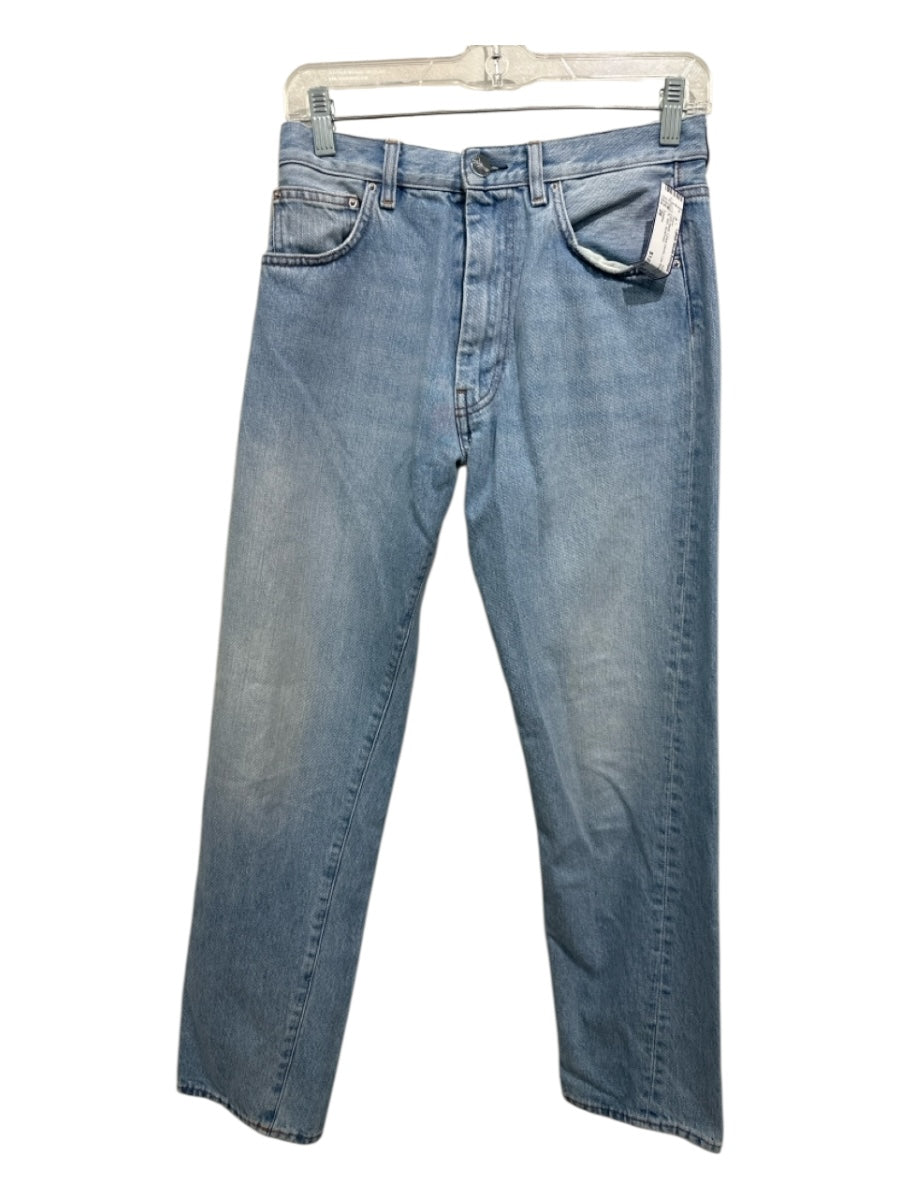 Toteme Size 28 Light Wash Cotton Denim Low Rise zip fly Slim Jeans