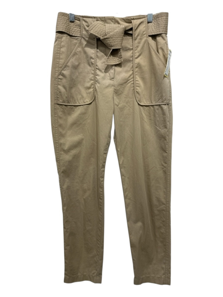 Veronica Beard Size 4 Khaki Beige cotton & polyamide Zip Fly Pockets belt Pants
