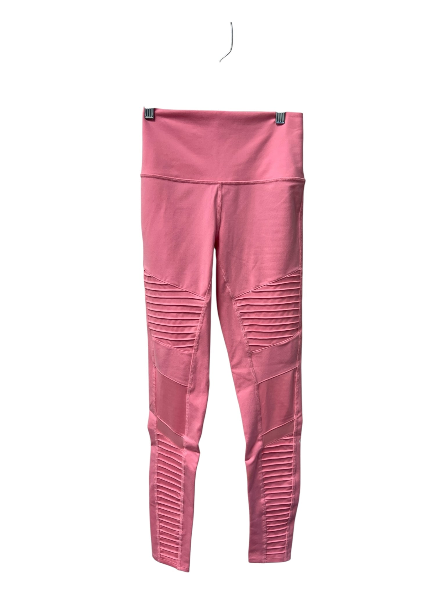 Alo Size S Pink Nylon Blend Athletic High Waist Line detail Seam Detail Leggings