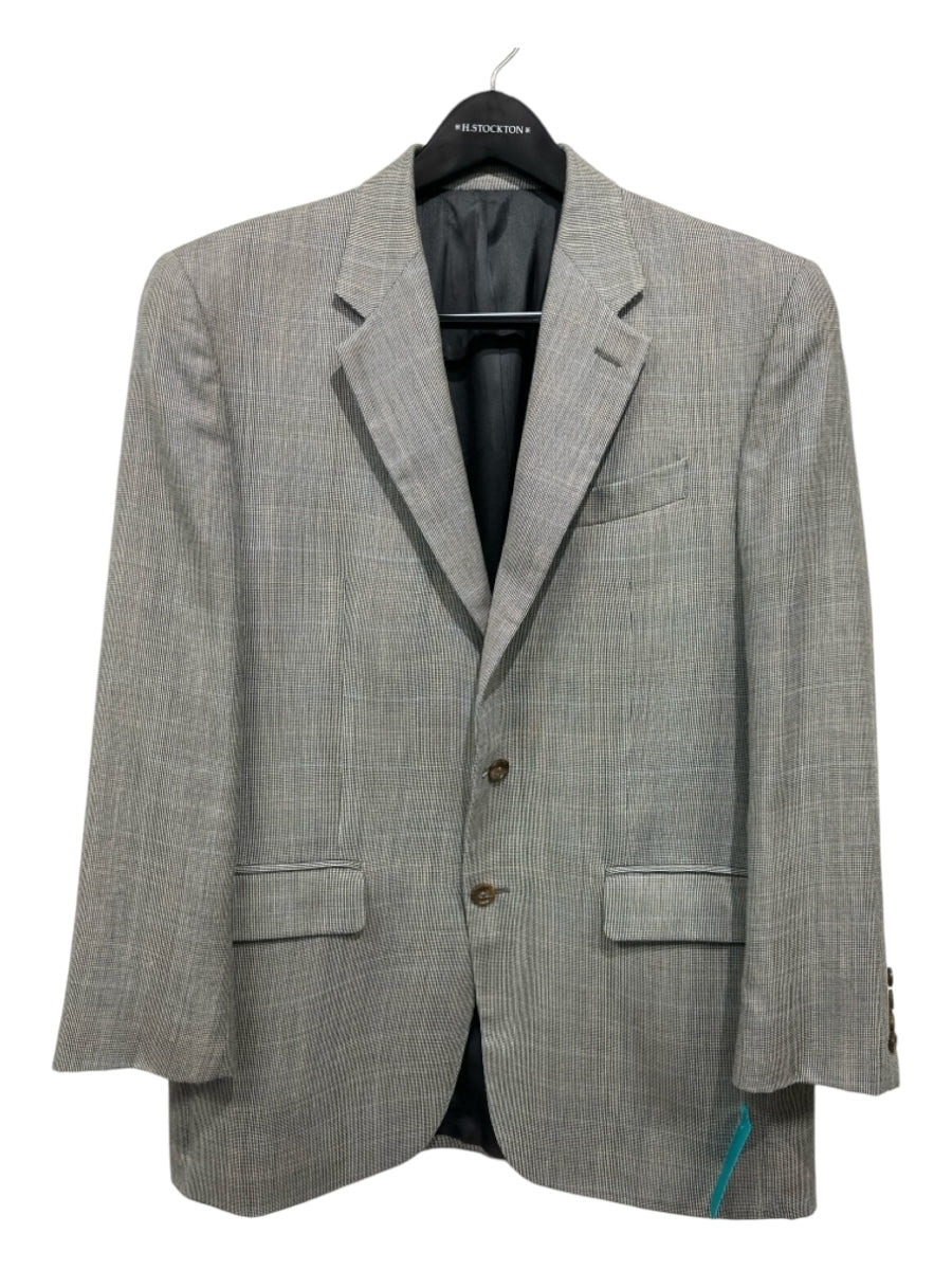 H Stockton Tan & Multi Silk Blend All Over Print 2 Button Men's Blazer