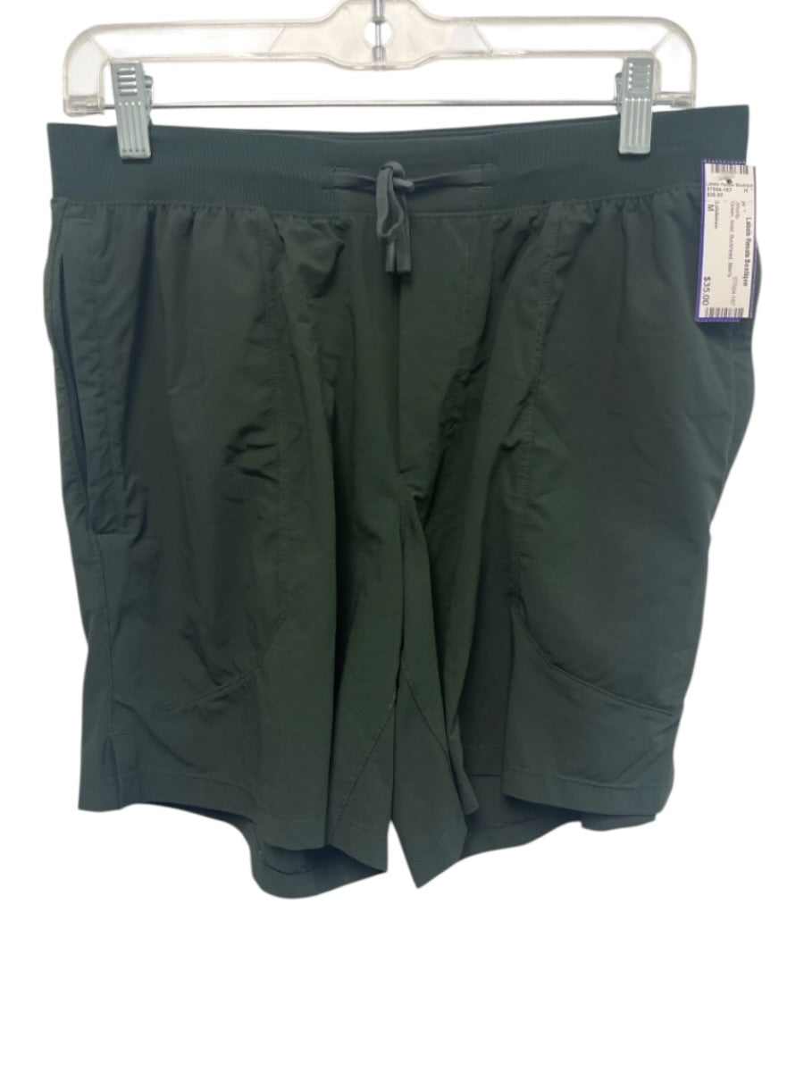 Lululemon Size M Green Solid Men's Shorts Back + Front Pockets