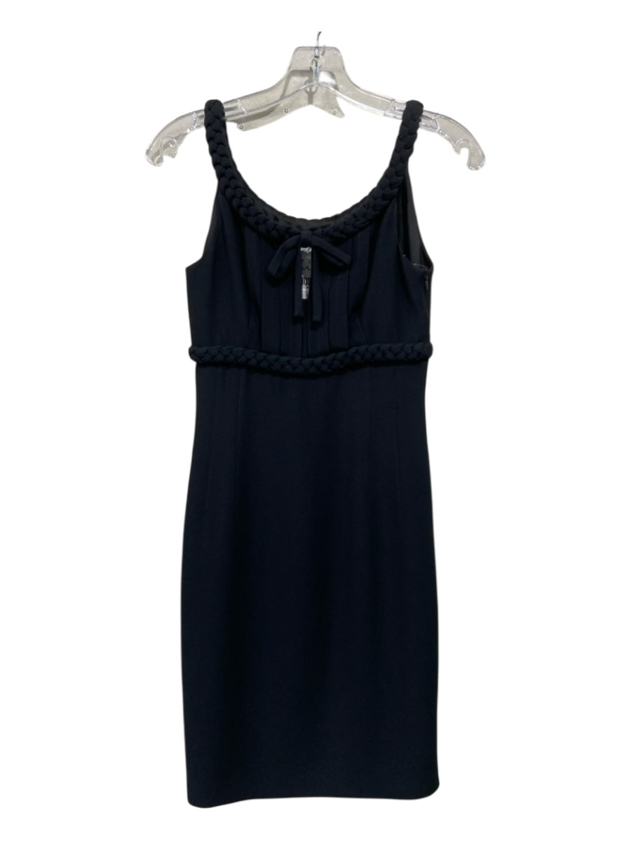 Cheap and Chic by Moschino Size 4 Black Sleeveless Braided Design Dress