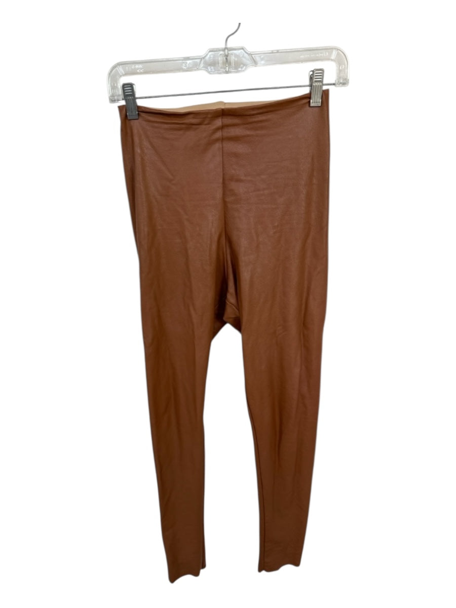 Commando Size M light brown Vegan Leather High Waist Legging Pants