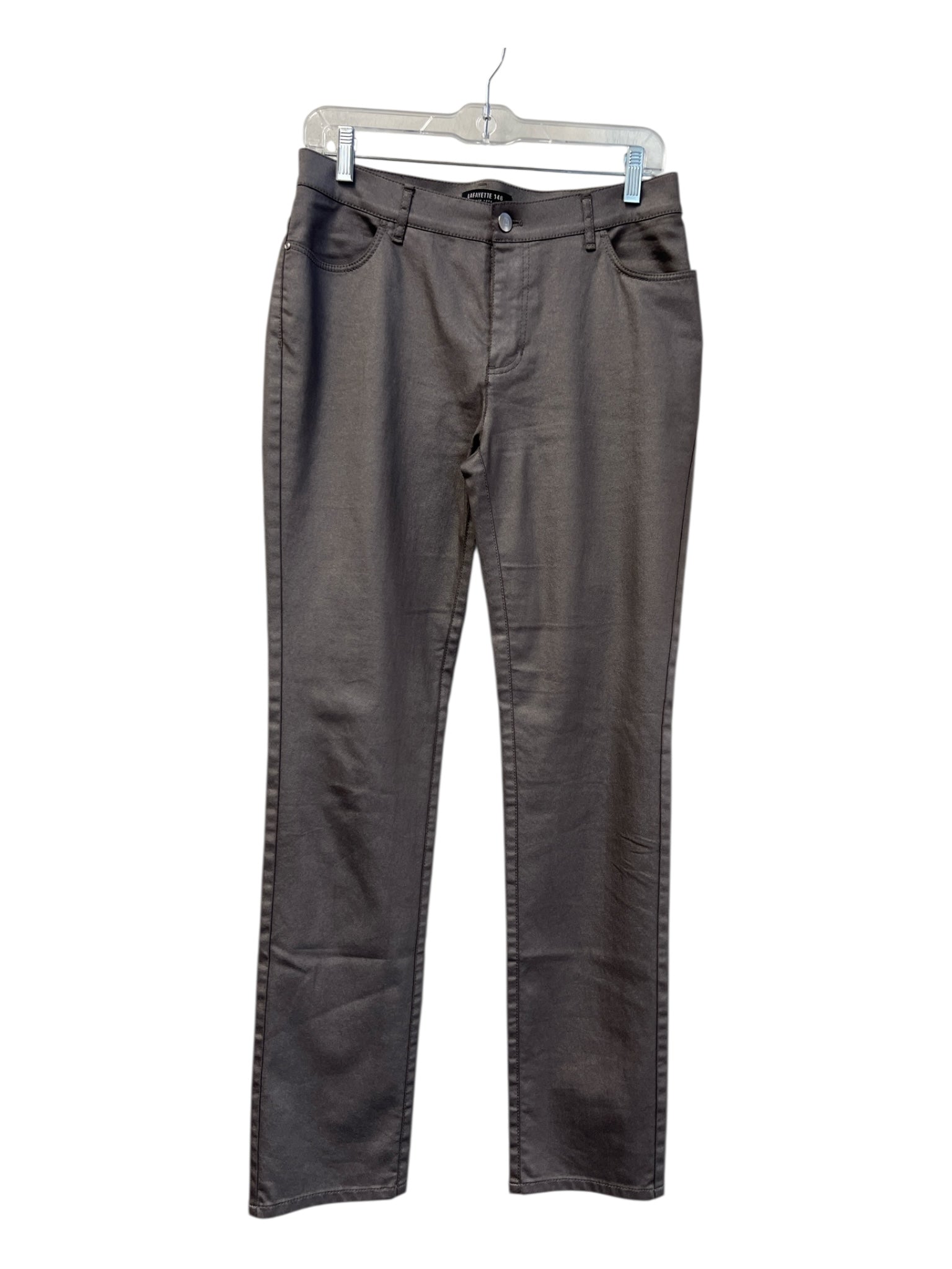 Lafayette Size 4 Silver Cotton Blend Silver Hardware zip fly 5 Pocket Jeans