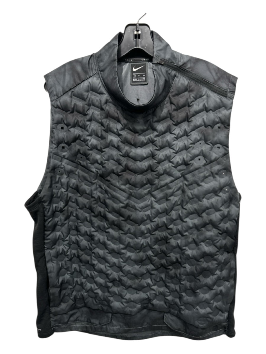 Nike Size XL Black Synthetic Solid Vest Men's Jacket