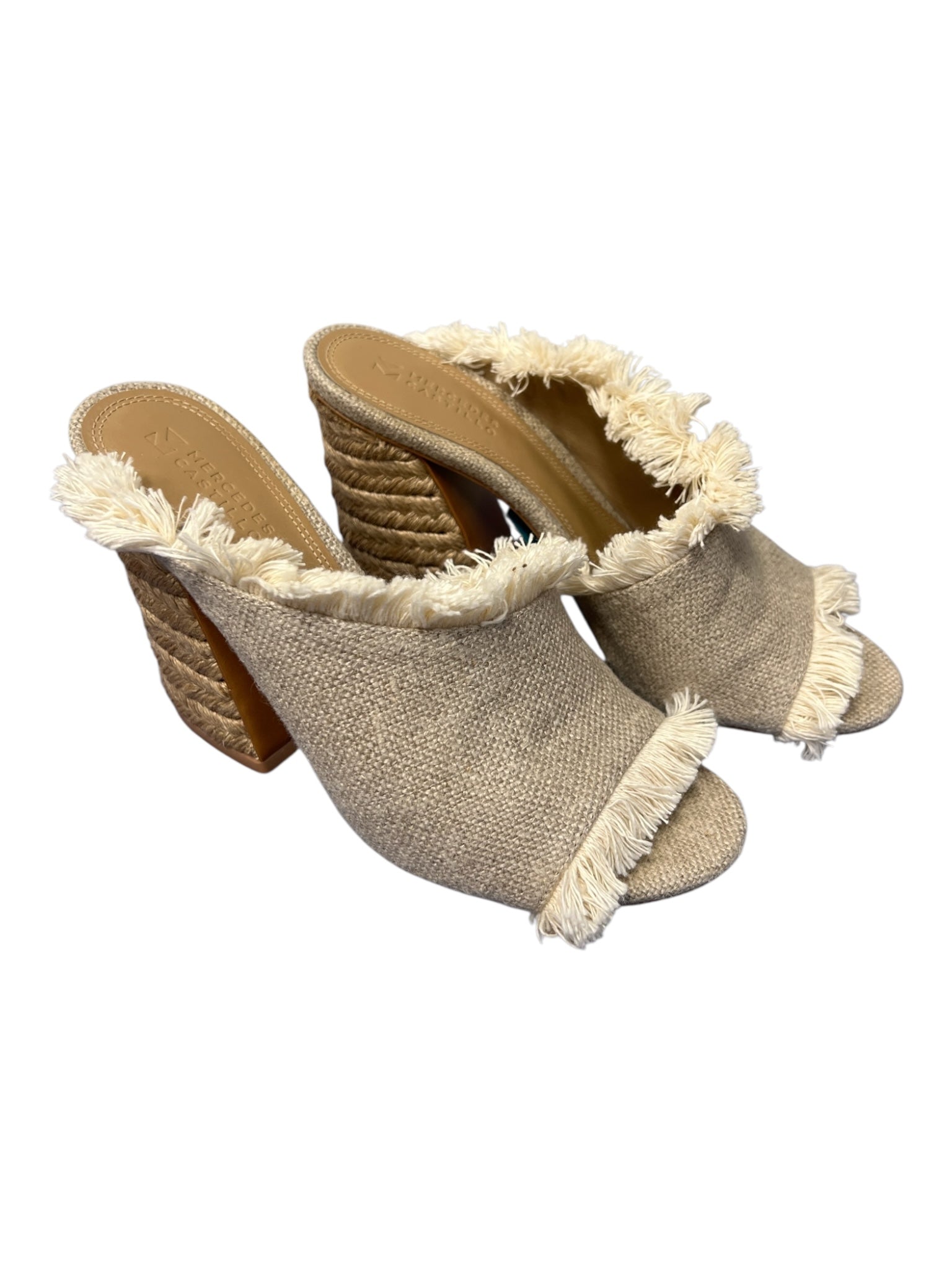 Mercedes Castillo Shoe Size 8 1/2 Beige Cork Tassel Detail Open almond toe Shoes