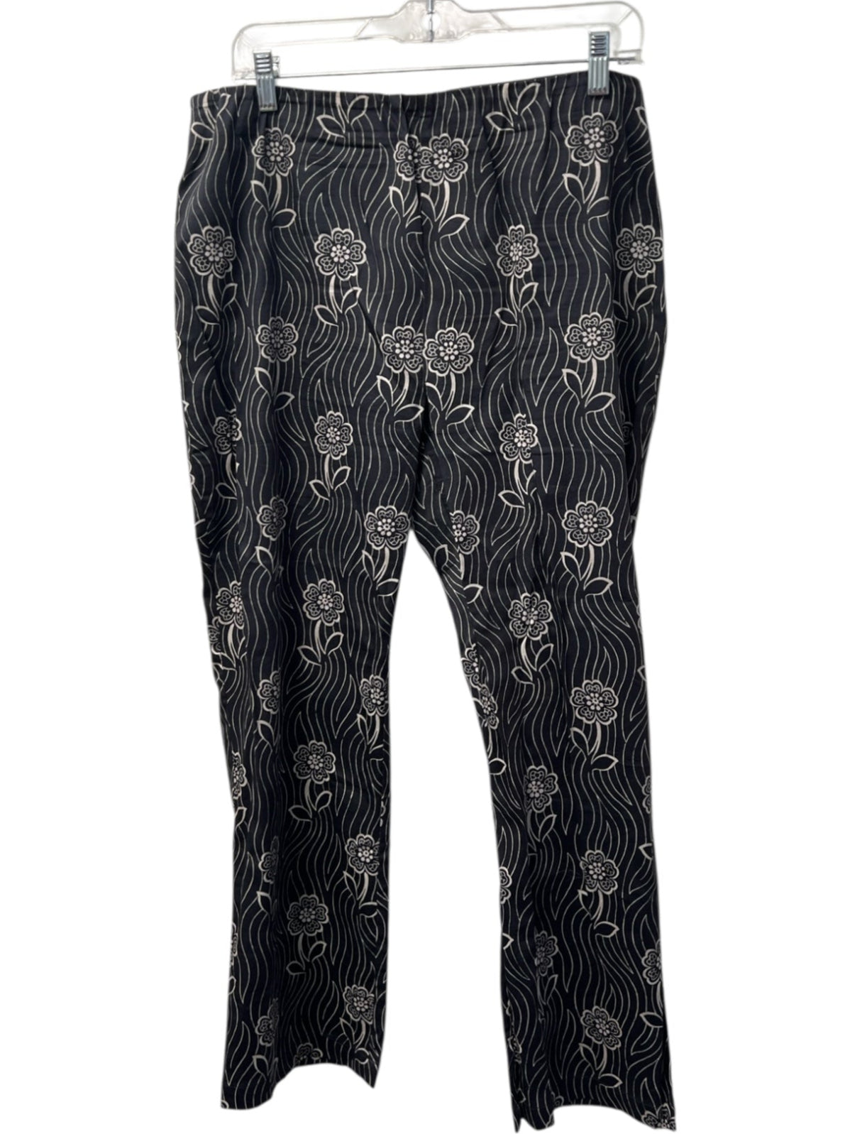 Tuckernuck Size XXL Black & Beige Cotton Side Zip Mid Rise Straight Leg Pants