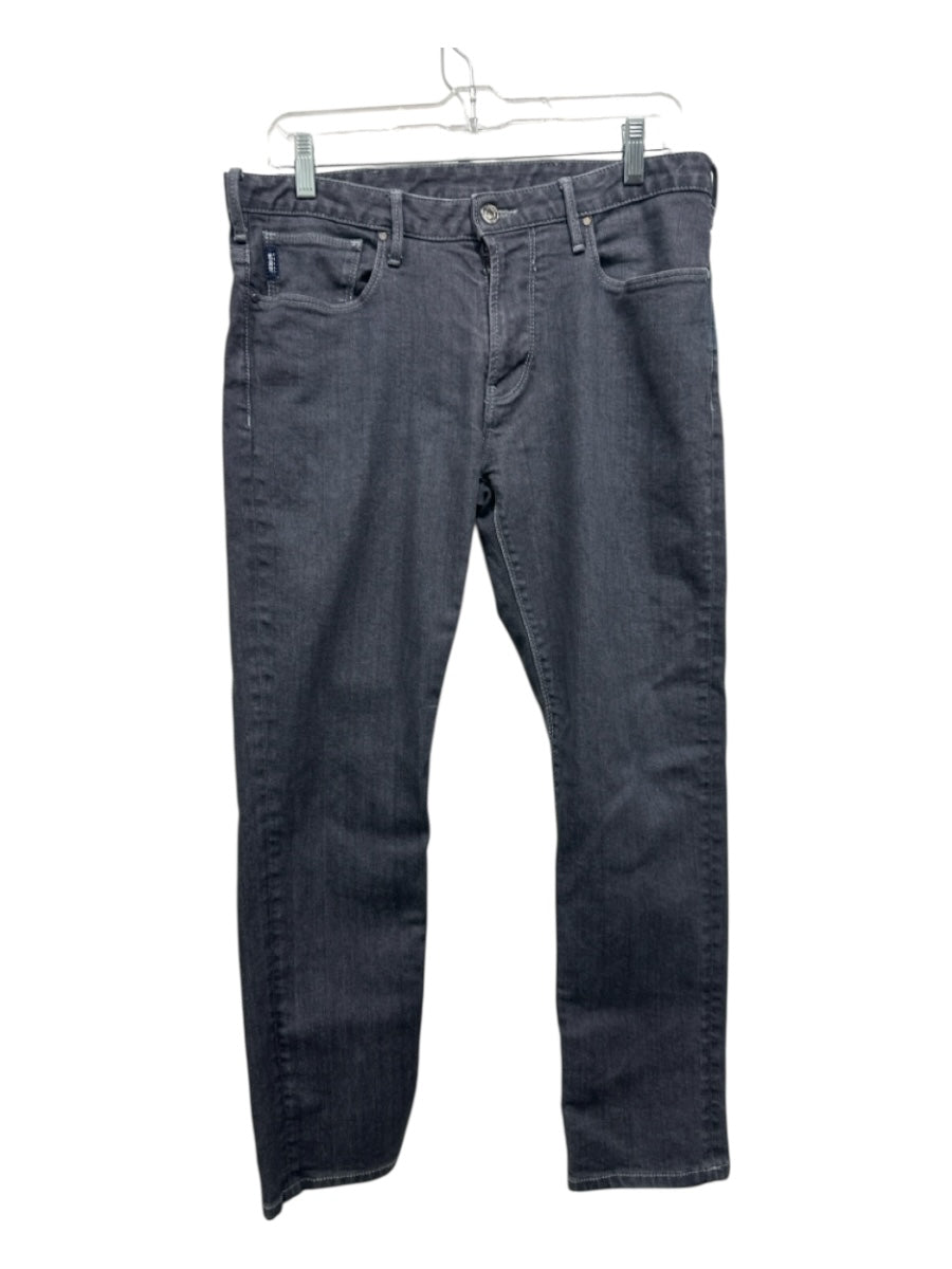 Armani Size 32 Faded Black Cotton Blend Solid Jean Men's Pants