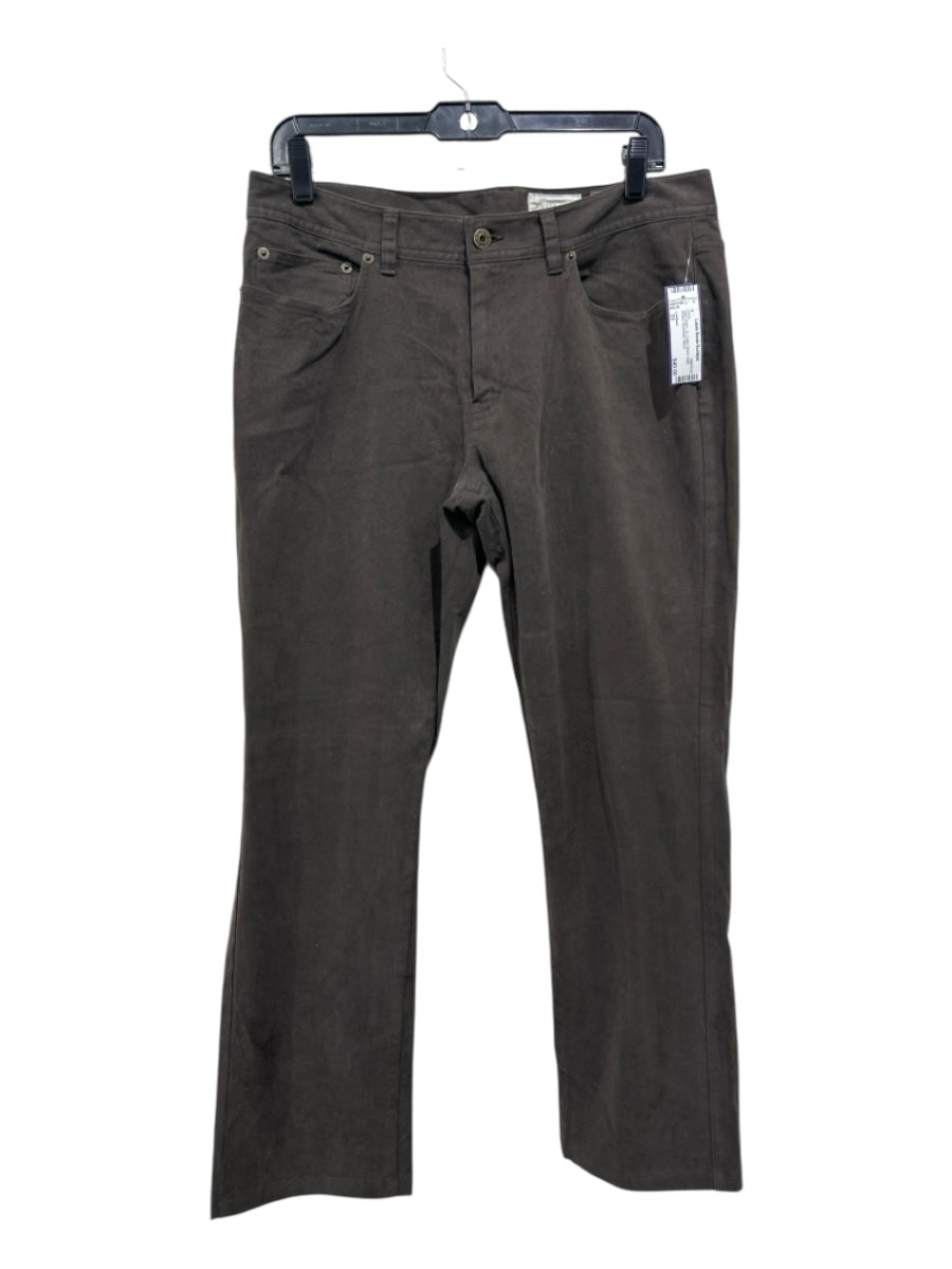 J Hilburn Size 33 Dark Green Cotton Blend Solid Khakis Men's Pants