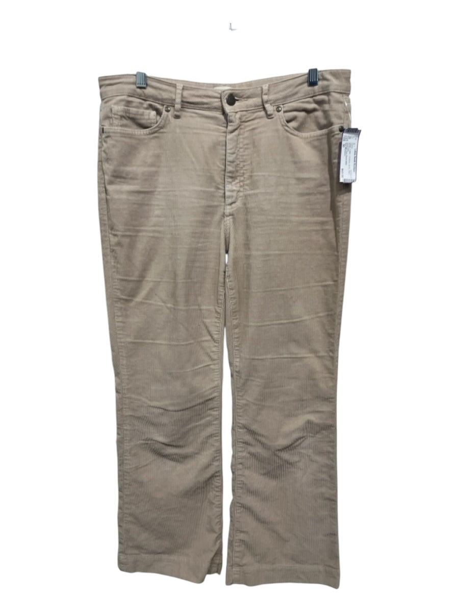 Ann Mashburn Size 30 Beige Cotton Corduroy zip fly Flare Pants
