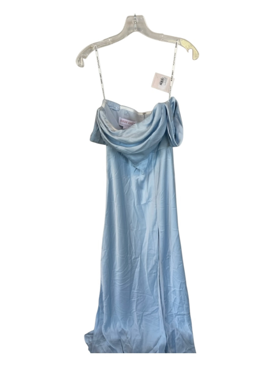 Birdy Grey Size M Baby Blue Polyester Off Shoulder Corset Bodice Gown