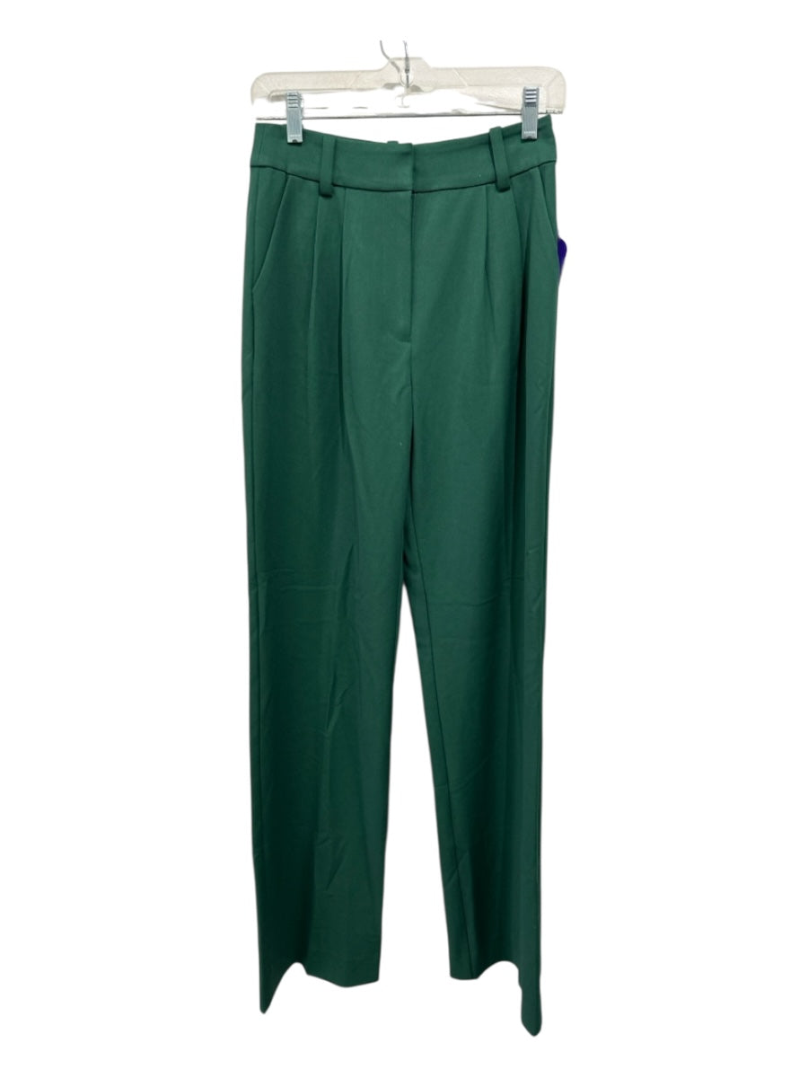 Favorite Daughter Size 0 Green Polyester Blend High Rise Pockets Wide Leg Pants