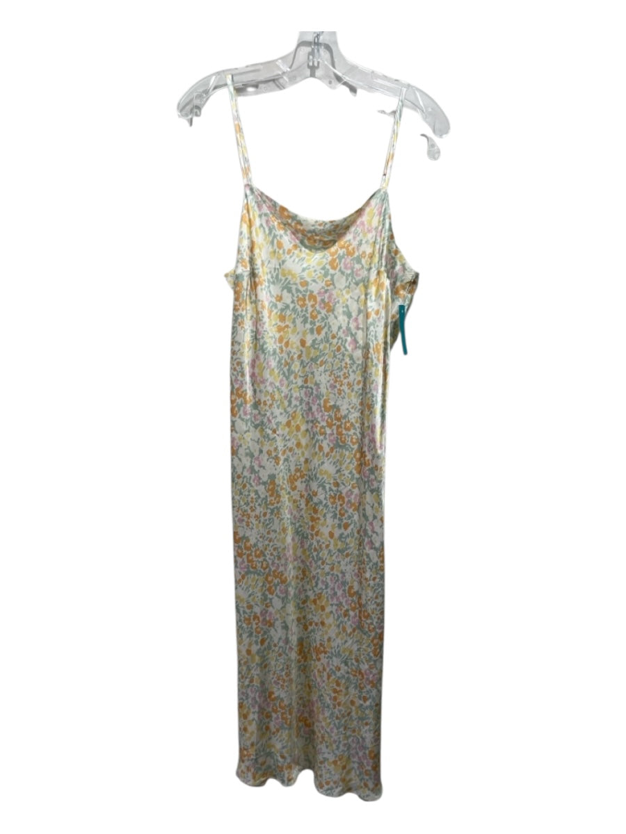 Rails Size L Cream, Orange, Multi Rayon & Viscose floral print Dress