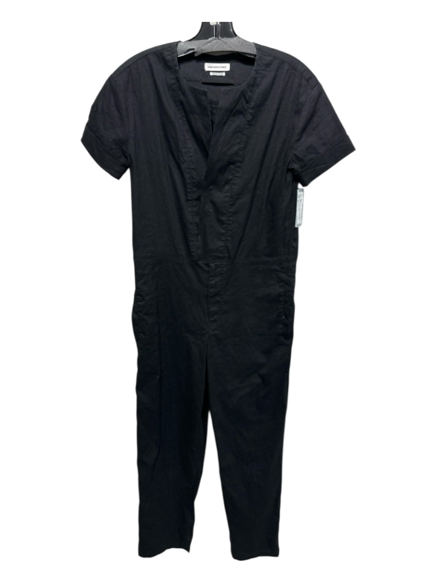 Isabel Marant Etoile Size M Black Cotton Quarter Button zip fly Jumpsuit Dress