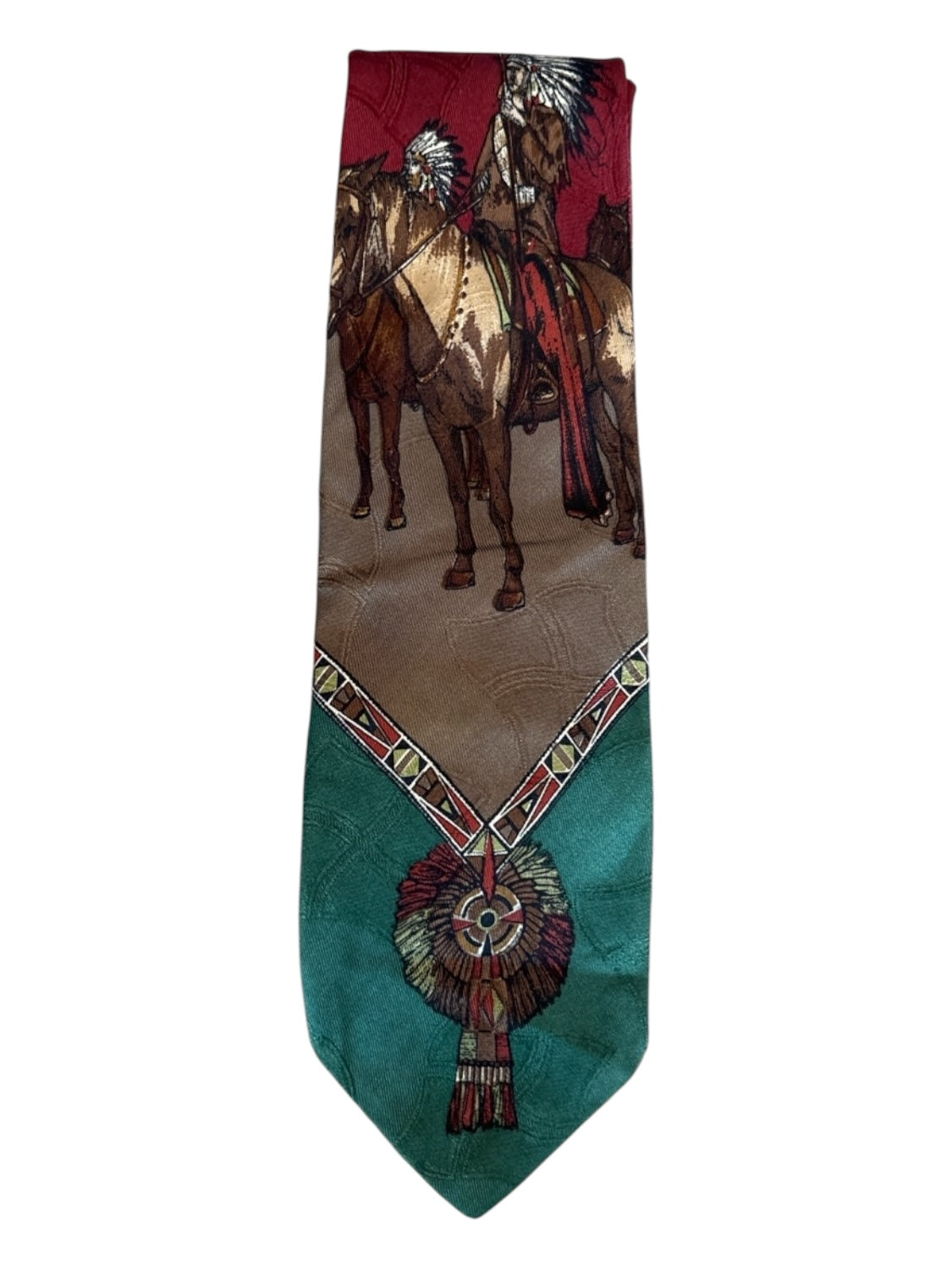 Polo Red & Multi Silk All Over Print Men's Tie