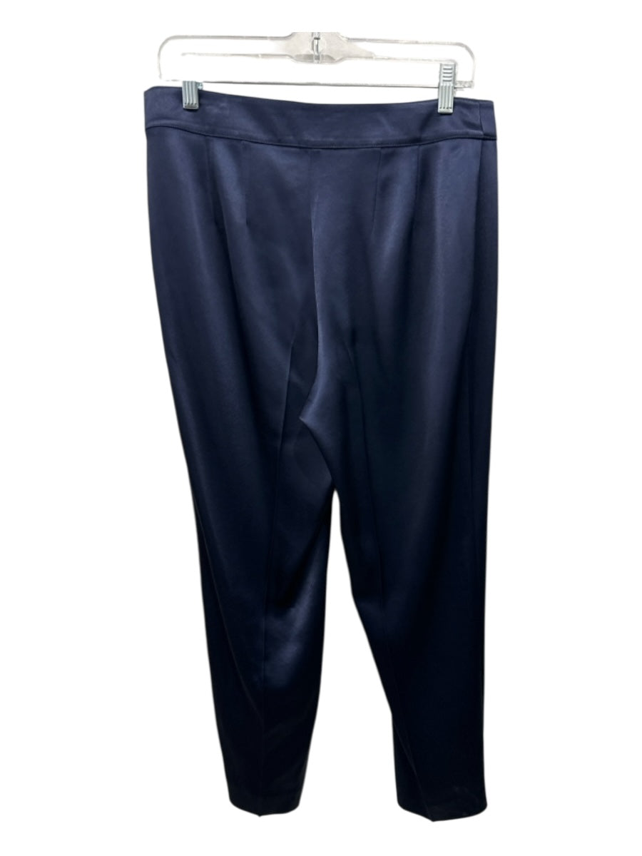St. John Size 8 Navy Wool & Silk Beaded Metallic Thread Jacket Pant Set