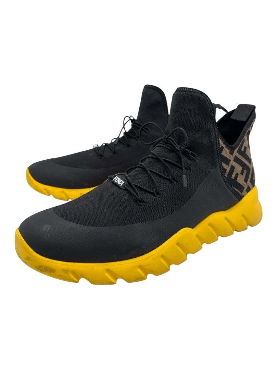 Fendi Shoe Size 12 AS IS Yellow & Black Synthetic Men's Shoes