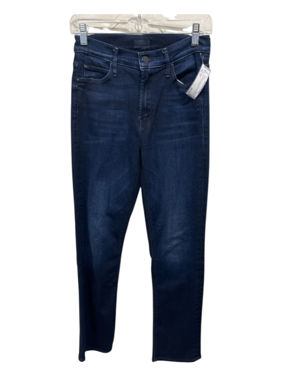 Mother Size 27 Dark Wash Viscose Blend Mid Rise zip fly Slim Fit Jeans
