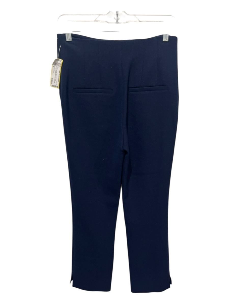 Veronica Beard Size 4 Navy Polyester Blend High Rise Pintuck Pockets Pants