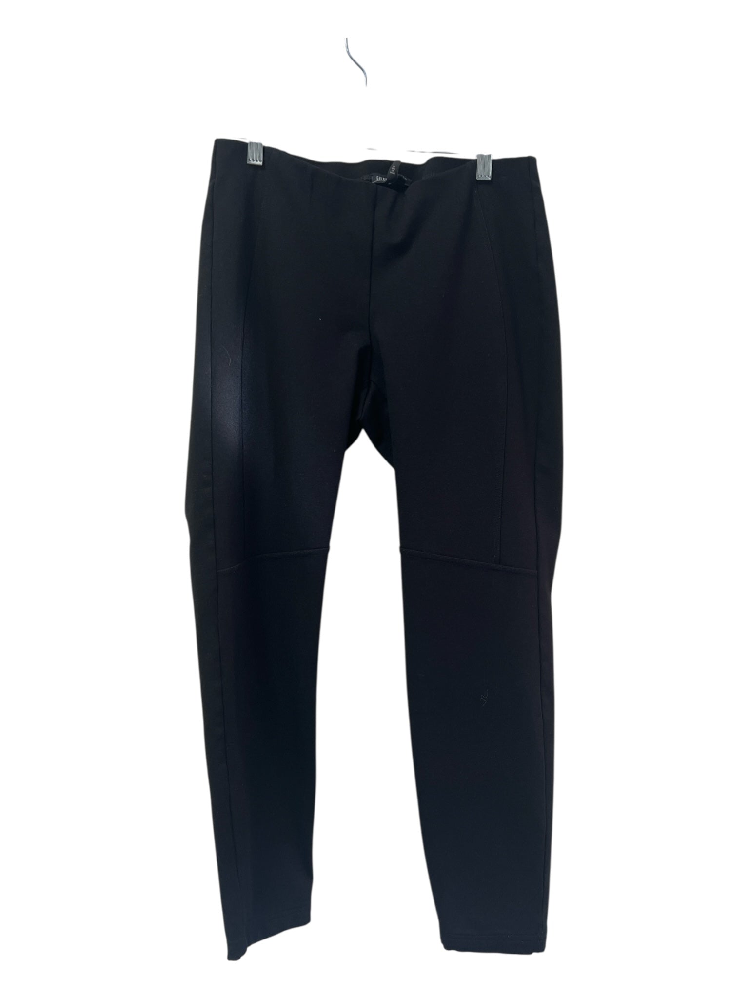 Eileen Fisher Size S Black Rayon Blend Mid Rise Flat Front Pull On Skinny Pants