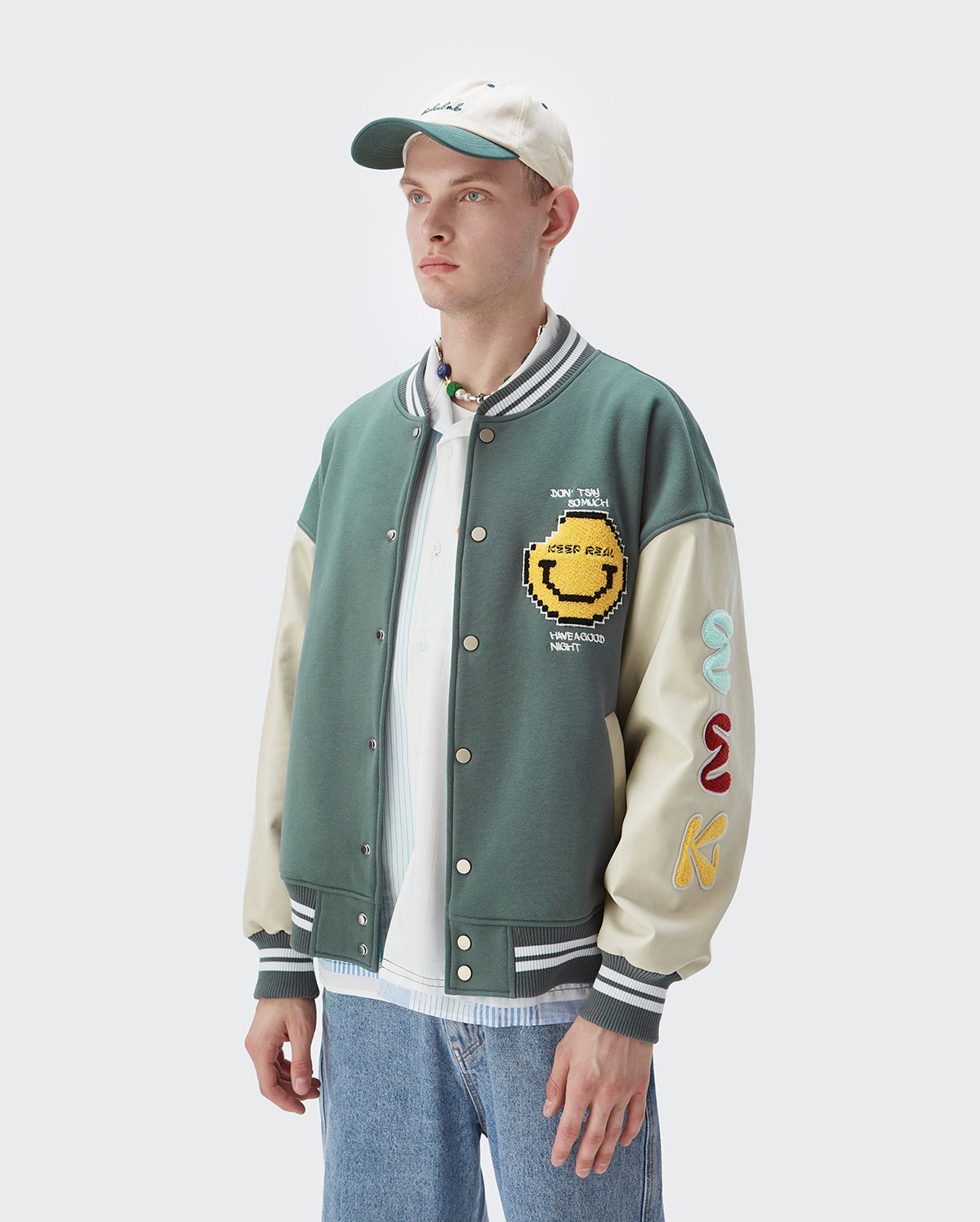 Keep Real Patches Bomber Jacket Viteliuss | Viteliuss.com