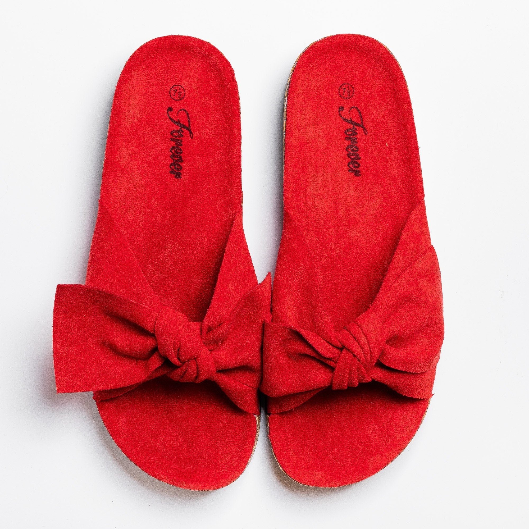 red bow sandals