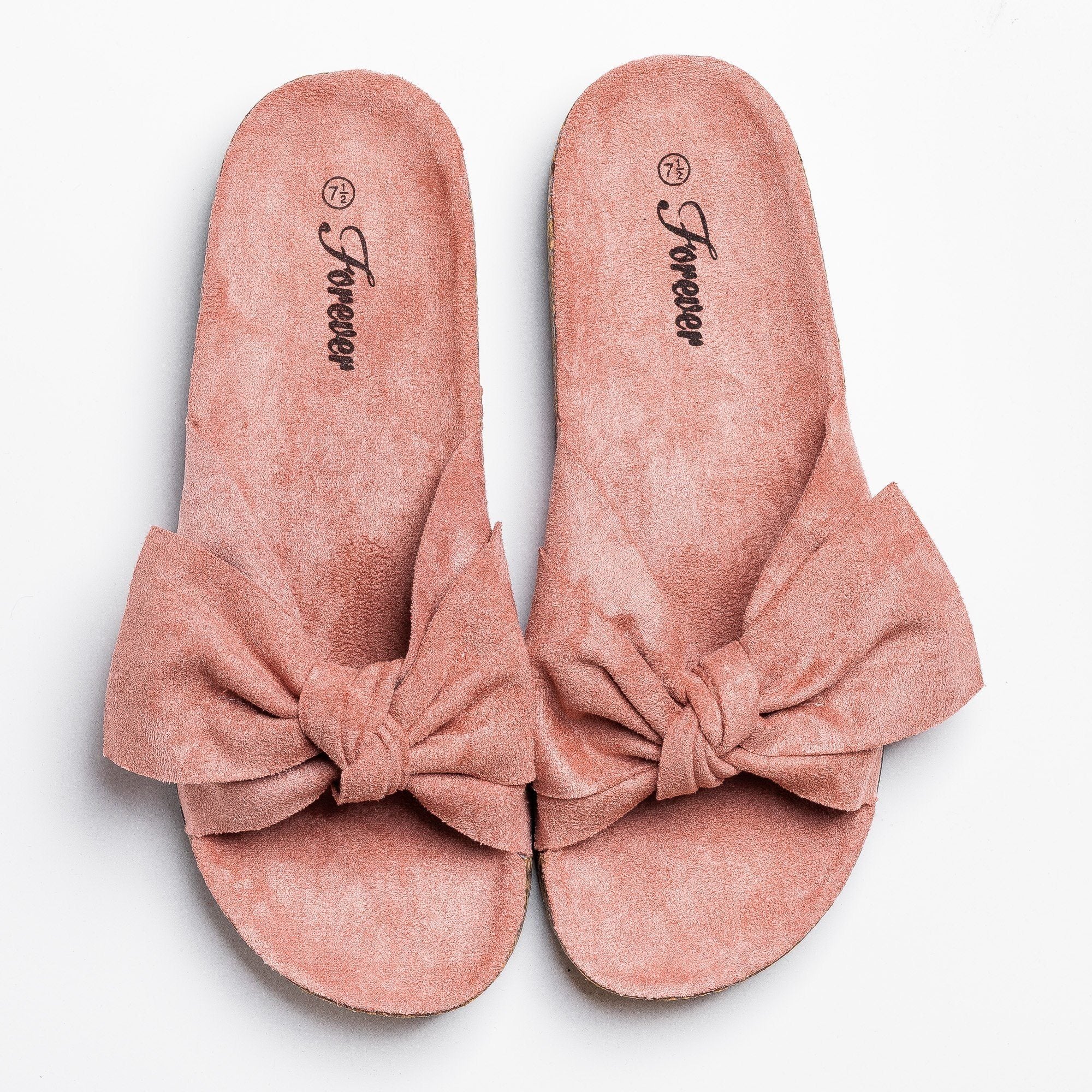 pink slides with bow