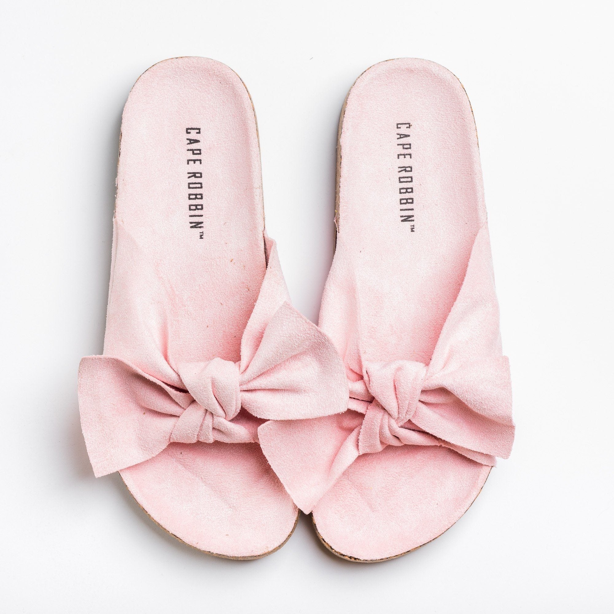 pink slides with bow