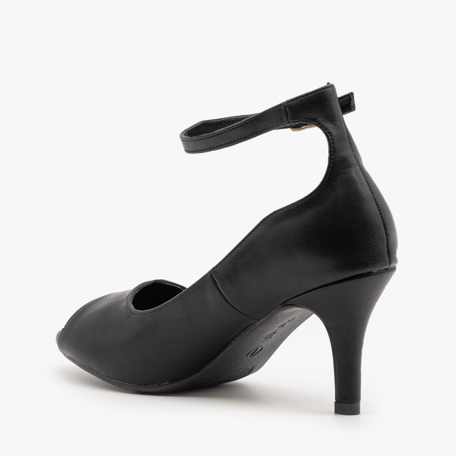 peep toe pumps with ankle strap