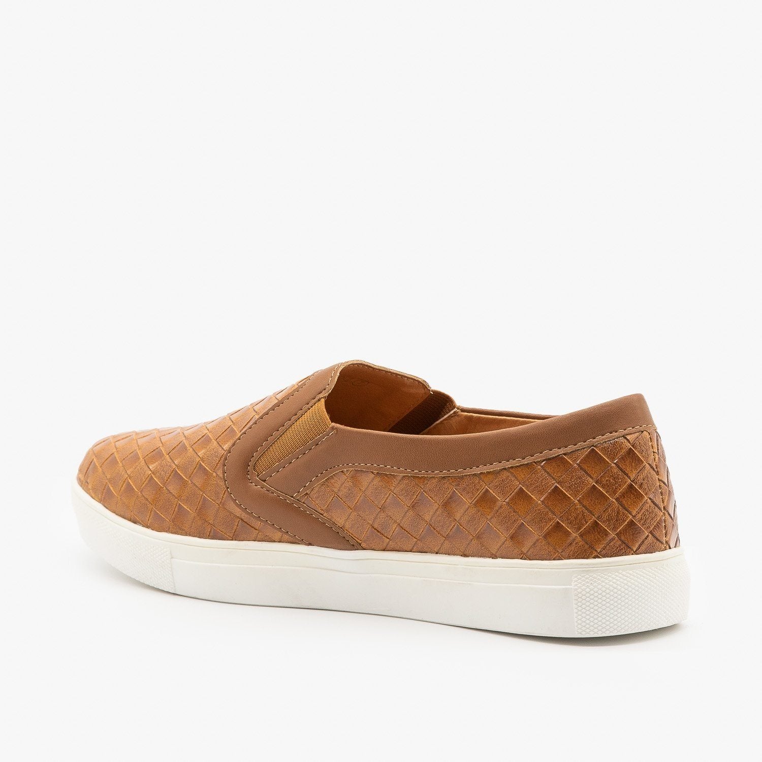 basket weave slip on shoes