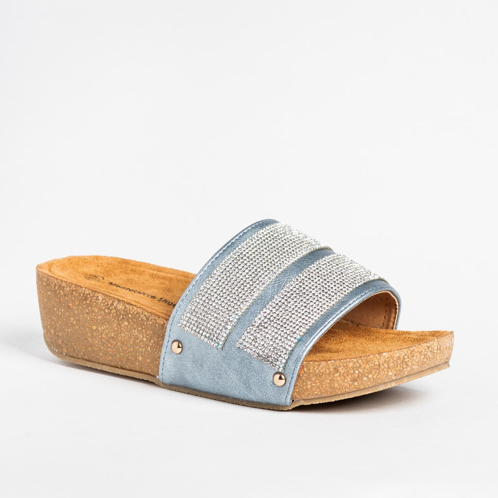 rhinestone wedge sandals