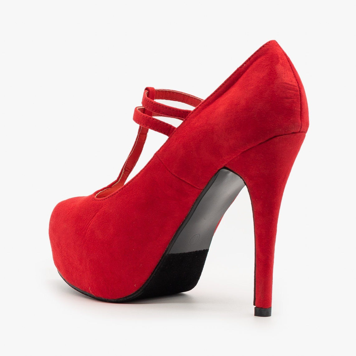 Bold Stiletto Platform Pumps - Red 