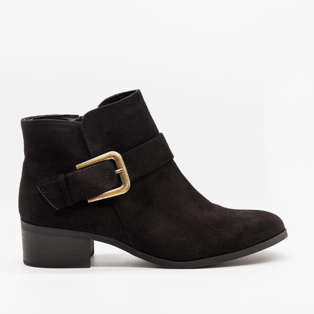 Buckled Ankle Boots - Qupid Shoes Repeat-14X | Shoetopia