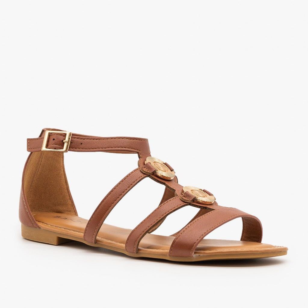 Caged Medallion Sandals - Bamboo Shoes Inspire-85M | Shoetopia