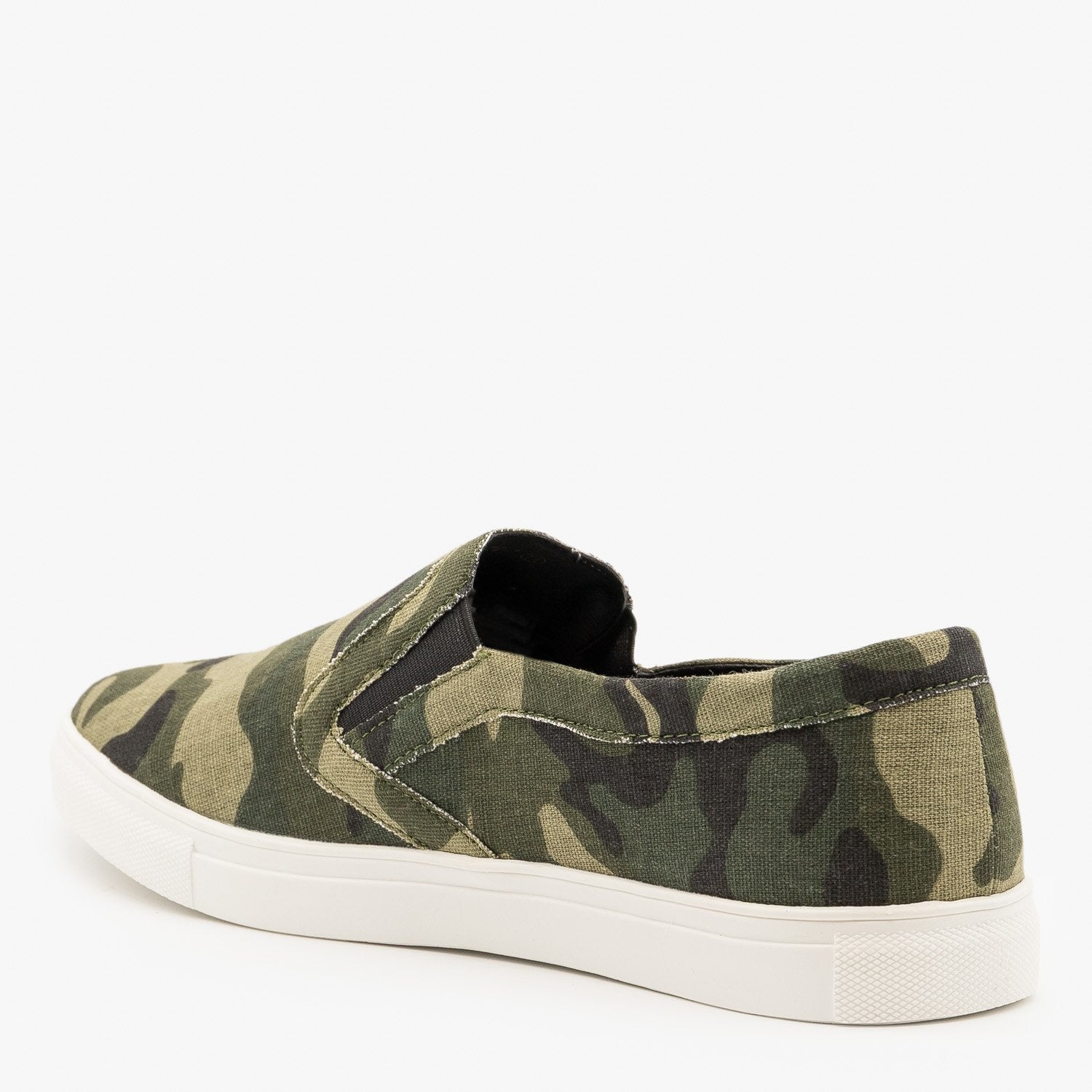 camo canvas slip on shoes