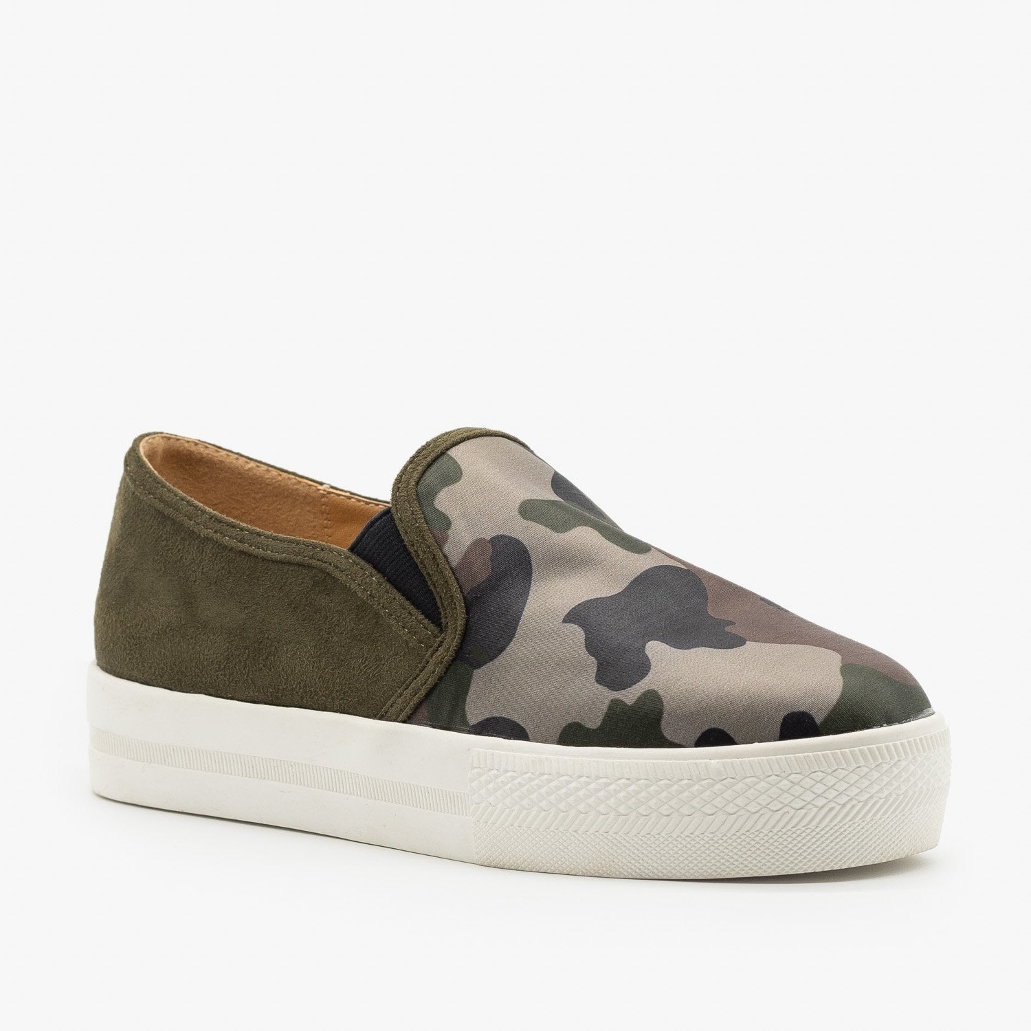 camouflage slip on sneakers