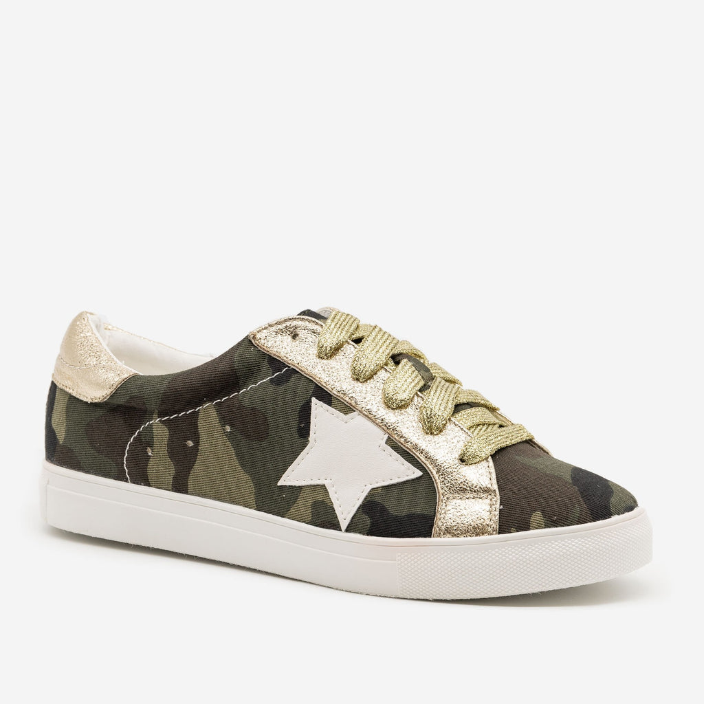 nature breeze dale star sneakers in gold